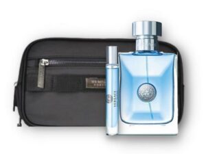 Versace - Pour Homme Sæt - 100 ml Edt - 10 ml Edt Travel Spray - Taske