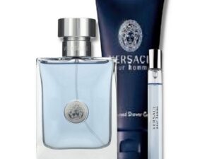 Versace - Pour Homme Gaveæske 100 ml Edt - Travel Spray - Shower Gel