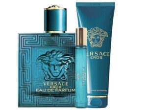 Versace - Eros Eau de Parfum Sæt - 100 ml Edp + 10 ml Travel Spray + Shower Gel