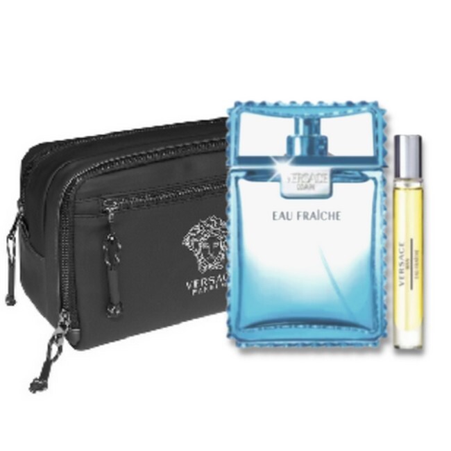 Versace - Man Eau Fraiche Sæt - 100 ml Edt & 10 ml Travel Spray Versace - Man Eau Fraiche Sæt - 100 ml Edt & 10 ml Travel Spray