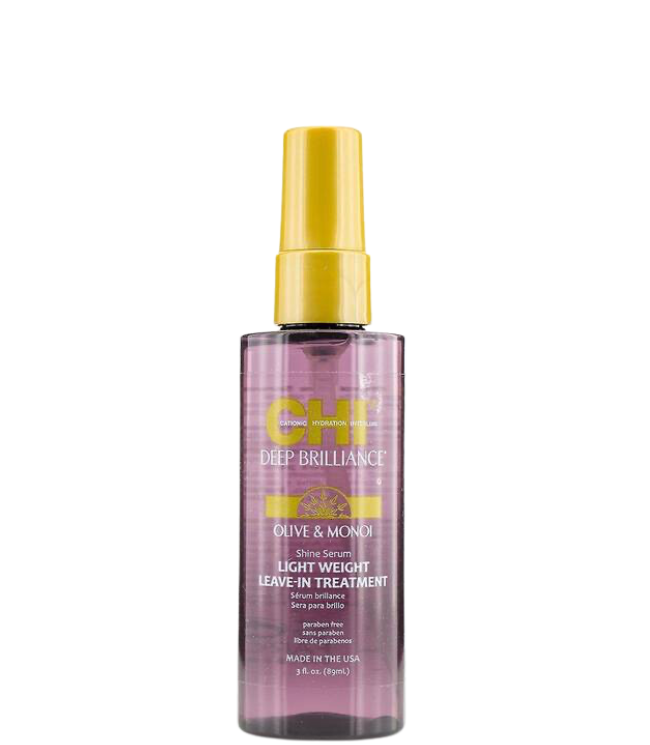 CHI Deep Brilliance Olive & Monoi Shine Serum Lightweight Leave-in Treatment, 89 ml.