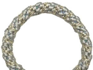 JA-NI Hair Accessories - Hair Elastics, The Grey & Gold Glitter