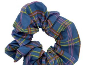 JA-NI Hair Accessories - Hair Scrunchie, The Blue Checkered