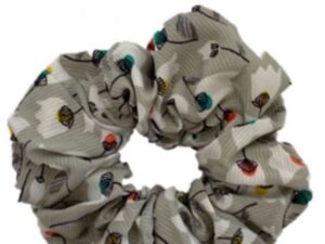 JA-NI Hair Accessories - Hair Scrunchie, The Grey Flower