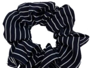 JA-NI Hair Accessories - Hair Scrunchie, The Navy Striped