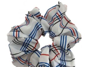 JA-NI Hair Accessories - Hair Scrunchie, The White Checkered