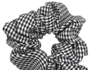 JA-NI Hair Accessories - Hair Scrunchies, The Black Thin Checkered