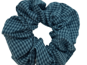 JA-NI Hair Accessories - Hair Scrunchies, The Blue Thin Checkered