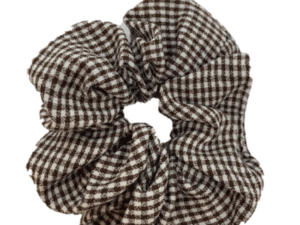 JA-NI Hair Accessories - Hair Scrunchies, The Brown Thin Checkered