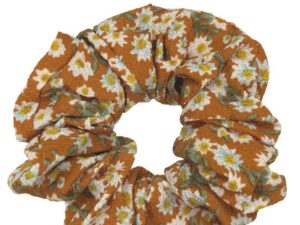 JA-NI Hair Accessories - Hair Scrunchies, The Orange Marguerite