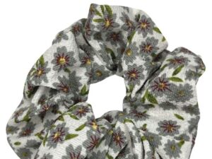 JA-NI Hair Accessories - Hair Scrunchies, The White Marguerite