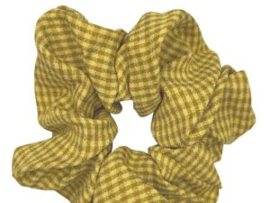 JA-NI Hair Accessories - Hair Scrunchies, The Yellow Thin Checkered