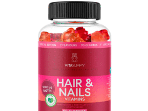 VitaYummy Hair & Nails Mixed - Raspberry & Peach (90 stk.)
